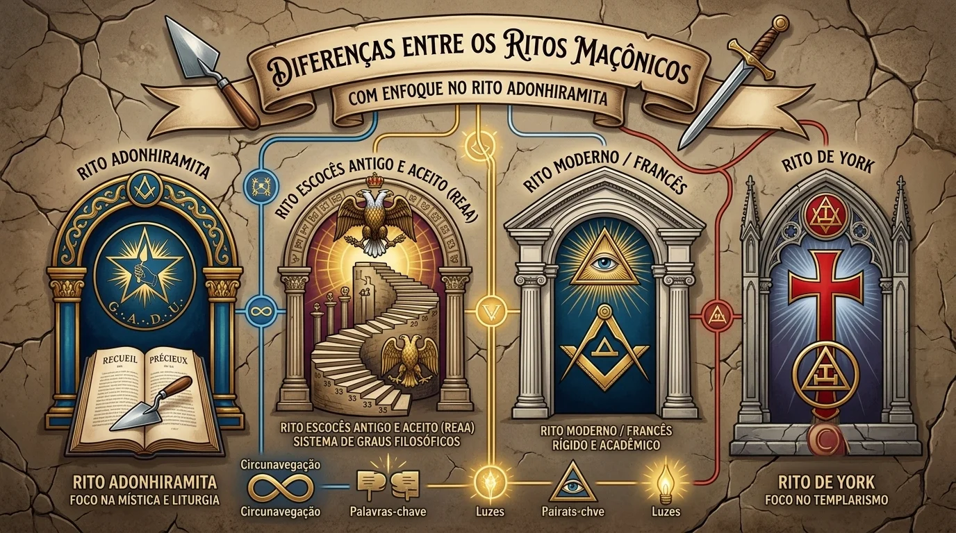 DIFERENÇAS ENTRE OS RITOS MAÇÔNICOS